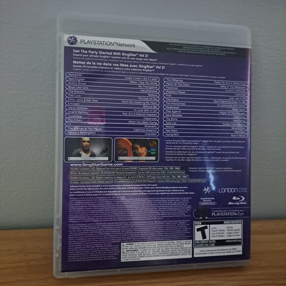 SingStar Vol. 2 (Sony PlayStation 3, 2008) Untested - Picture 2 of 5